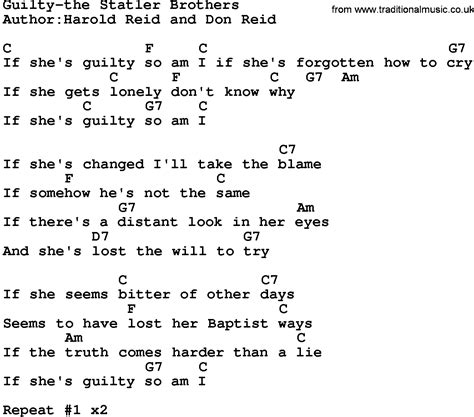 lyrics to the song guilty